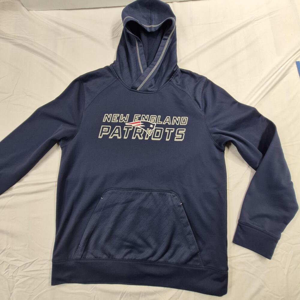 New England Patriots Hoodie Mens Medium Blue NFL Football NFL Team TX3 Warm desi
